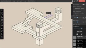 Dungeon Scrawl — gerador gratuito de masmorras, cavernas e mapas internos para RPG de mesa